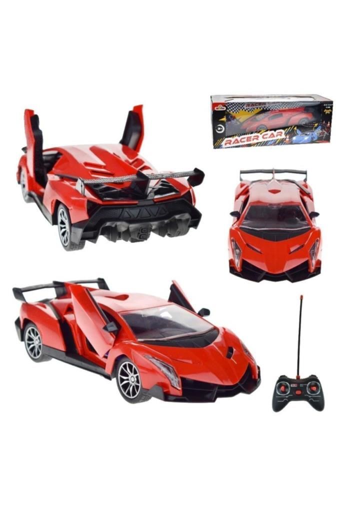 Uzaktan Kumandalı Şarjlı Full Fonk Lambo Kapıları Açılan Kırmızı 1:16 Araba