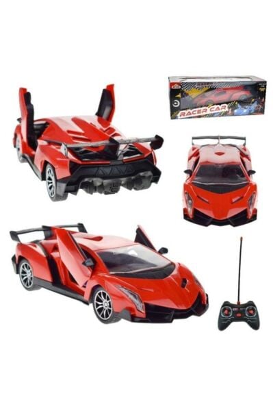 Uzaktan Kumandalı Şarjlı Full Fonk Lambo Kapıları Açılan Kırmızı 1:16 Araba