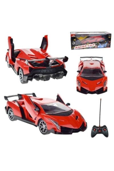 Uzaktan Kumandalı Şarjlı Full Fonk Lambo Kapıları Açılan Kırmızı 1:16 Araba