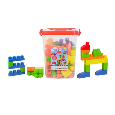 Playblox Block Shine Yapı Taşları - 133 Parçalı Kova