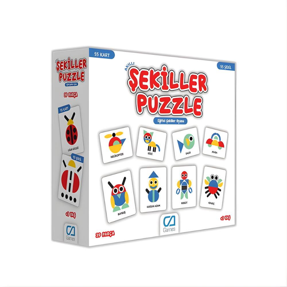 39 Parça Şekiller Puzzle / +3 yaş
