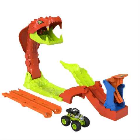Hot Wheels Monster Trucks Snake Bite Güç Darbesi Oyun Seti JJN44