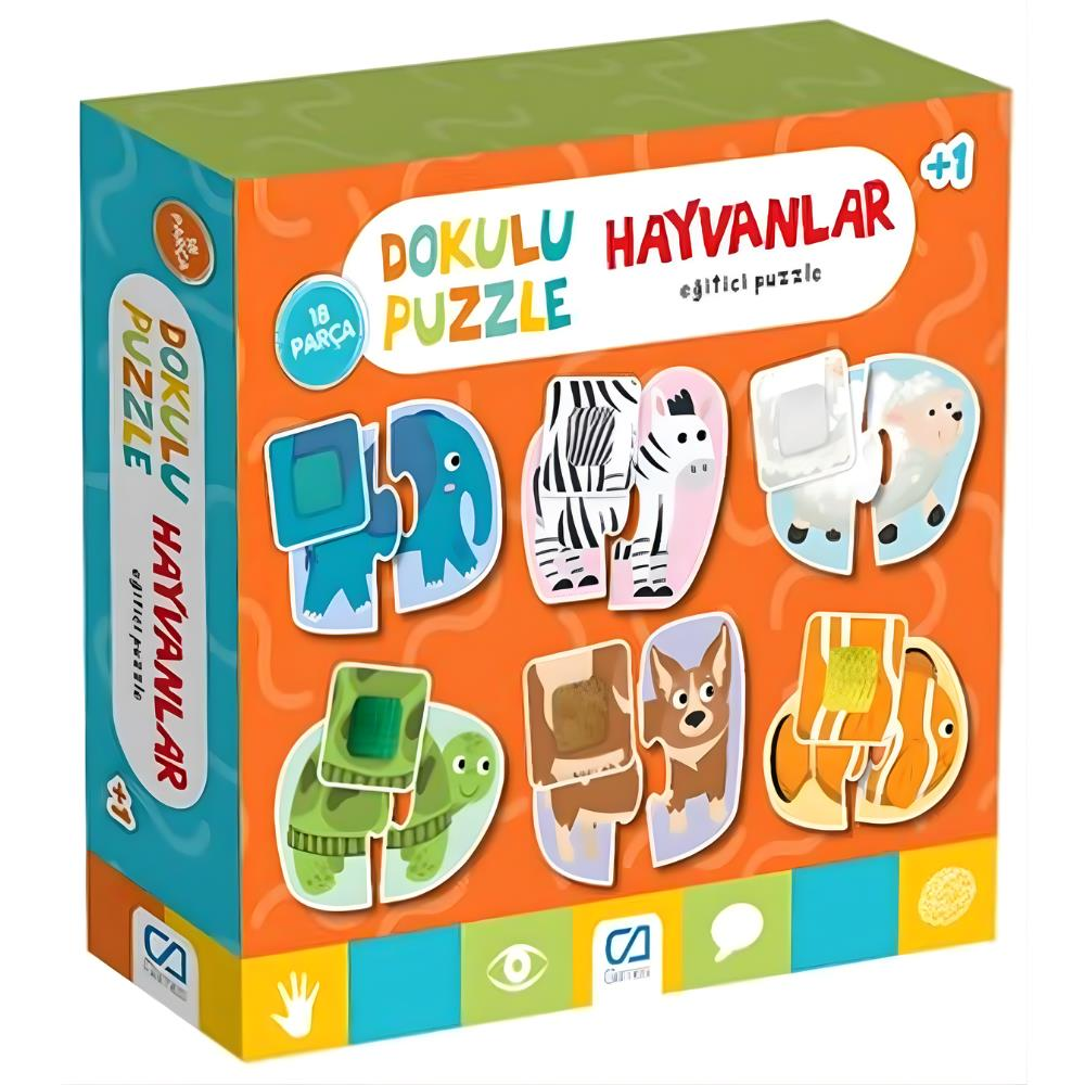 18 Parça Ca Games Dokulu Puzzle Hayvanlar