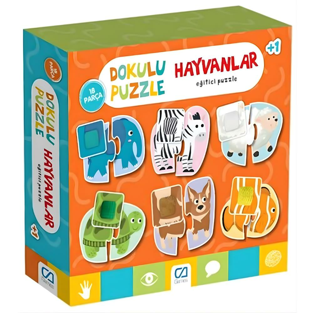 18 Parça Ca Games Dokulu Puzzle Hayvanlar