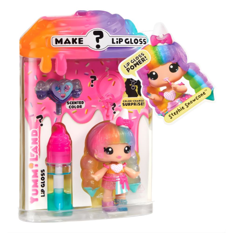 Yummiland Stephie Snowcone Bebeği ve Dudak Parlatıcısı - Gizemli Renk Serisi