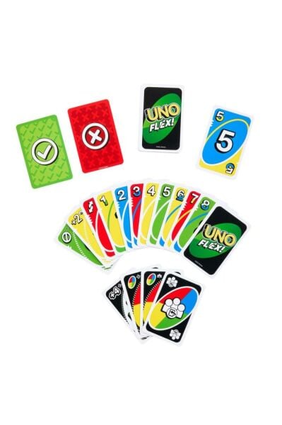 Uno Flex Card Game, Fun Games for Adult and Party Game Night, 2 to 8 Players