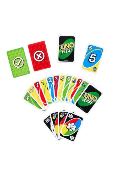 Uno Flex Card Game, Fun Games for Adult and Party Game Night, 2 to 8 Players
