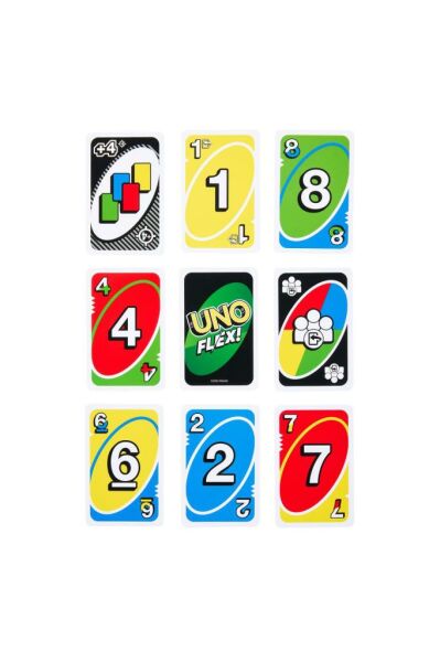 Uno Flex Card Game, Fun Games for Adult and Party Game Night, 2 to 8 Players