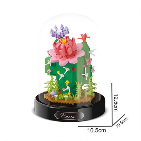 Fanus Blok Çiçek - Kaktüs 615 Parça