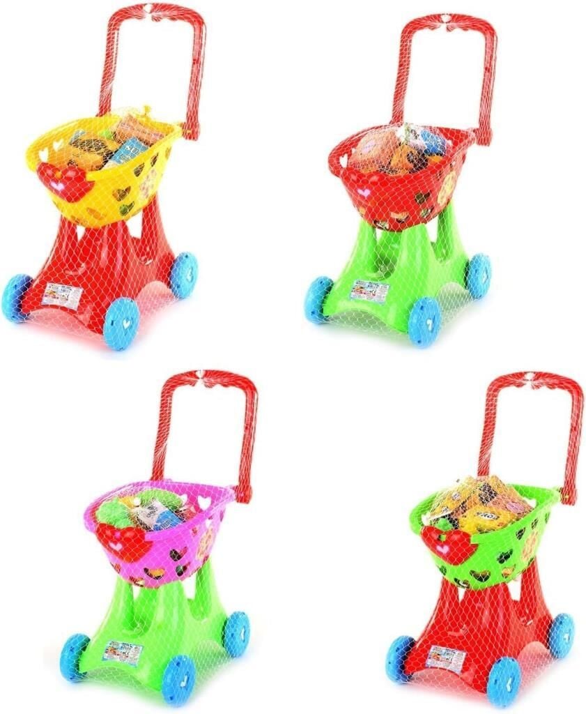 Filede Aksesuarlı Oyuncak Market Arabası, Renkli