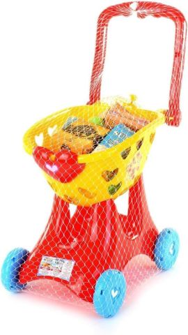 Filede Aksesuarlı Oyuncak Market Arabası, Renkli