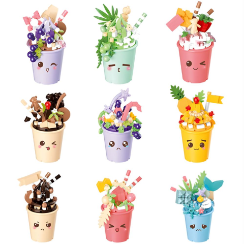 9 Farklı Model Dondurma Blok Yapım Seti 830 Parça