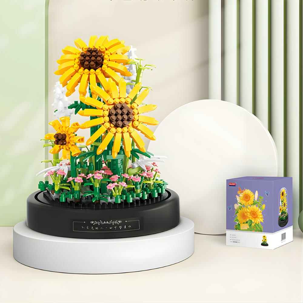 Fanus Blok Çiçek - Ayçiçeği 545 Parça