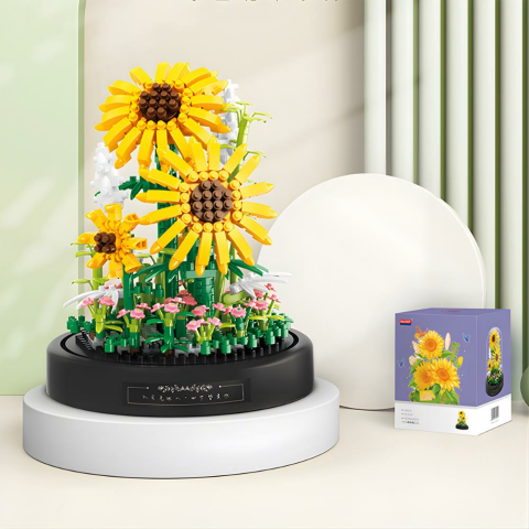 Fanus Blok Çiçek - Ayçiçeği 545 Parça