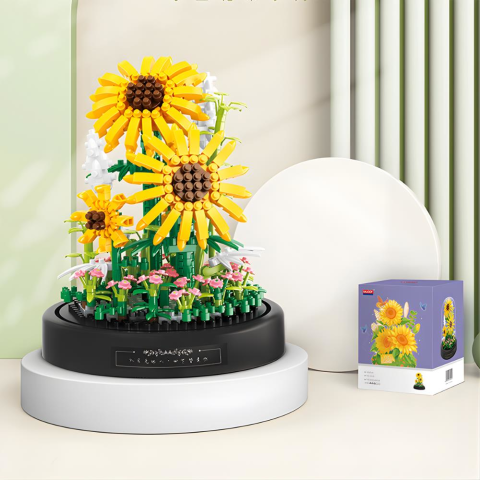 Fanus Blok Çiçek - Ayçiçeği 545 Parça