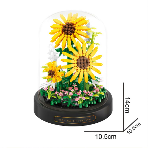 Fanus Blok Çiçek - Ayçiçeği 545 Parça