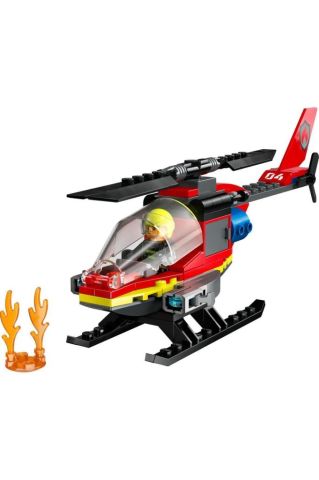 LEGO City İtfaiye Kurtarma Helikopteri 60411 - Yaratıcı Oyuncak Yapım Seti (85 Parça)