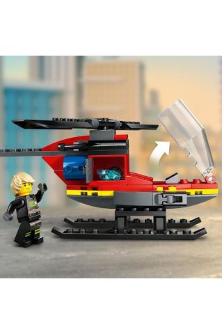LEGO City İtfaiye Kurtarma Helikopteri 60411 - Yaratıcı Oyuncak Yapım Seti (85 Parça)