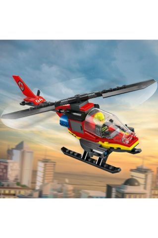 LEGO City İtfaiye Kurtarma Helikopteri 60411 - Yaratıcı Oyuncak Yapım Seti (85 Parça)
