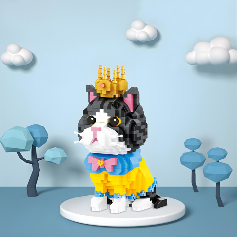 Blok Kedi Figürleri - Siyah 875 Parça