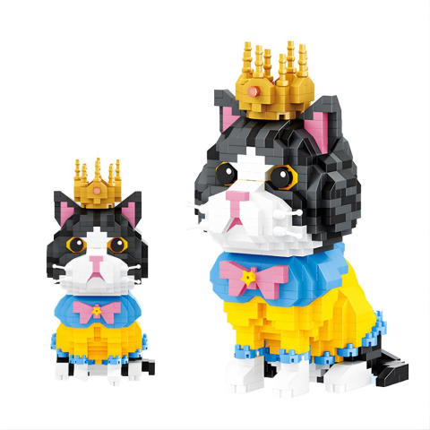 Blok Kedi Figürleri - Siyah 875 Parça