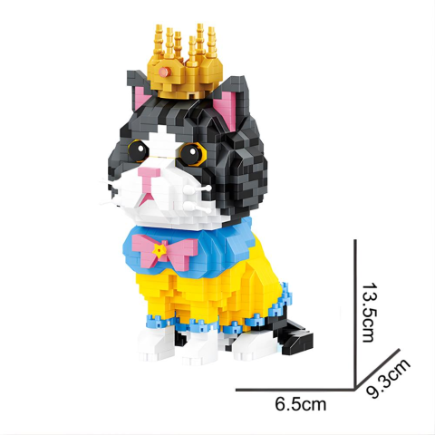 Blok Kedi Figürleri - Siyah 875 Parça