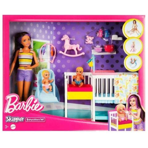 Barbie Bebek Bakıcısı Skipper Uyku Eğitiminde Oyun Seti GFL38