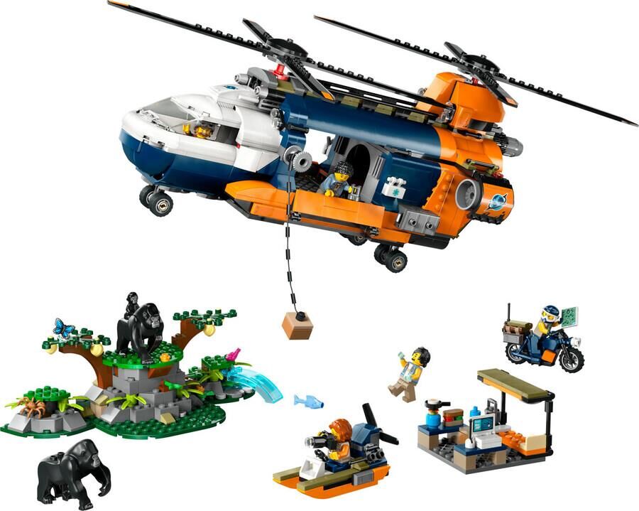 60437 LEGO® City Orman Kaşifinin Helikopteri Kamp Yerinde