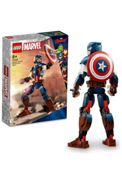 LEGO Marvel Kaptan Amerika Yapım Figürü 76258