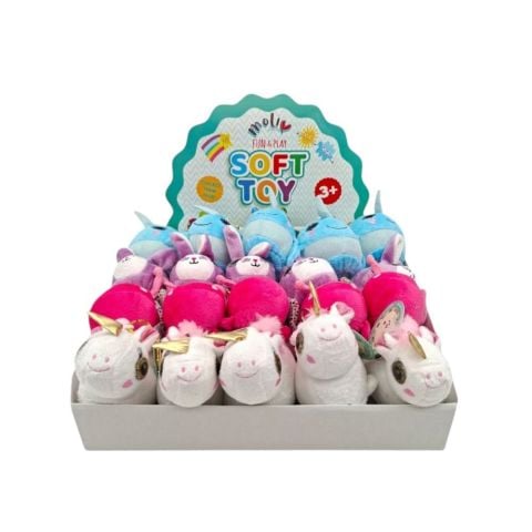 4 Asorti Parlak Gözlü Peluş Anahtarlık