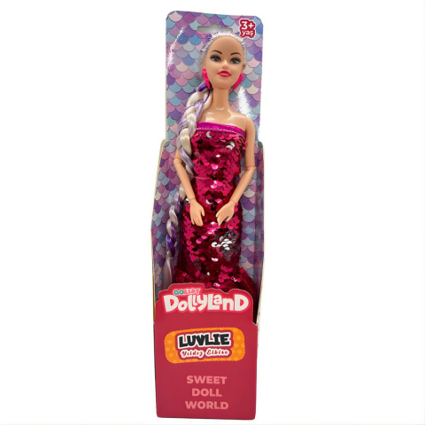 DollyLand Manken Bebek Payetli Yıldız Elbise