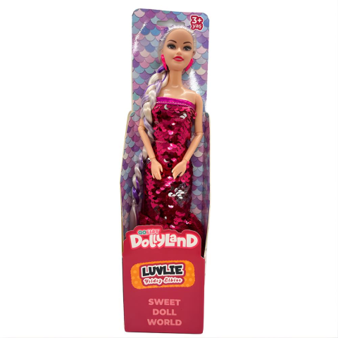 DollyLand Manken Bebek Payetli Yıldız Elbise