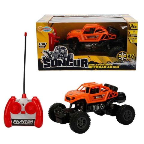 1:16 Sungur Işıklı USB Şarjlı Uzaktan Kumandalı Duman Püskürten Off Road Araba