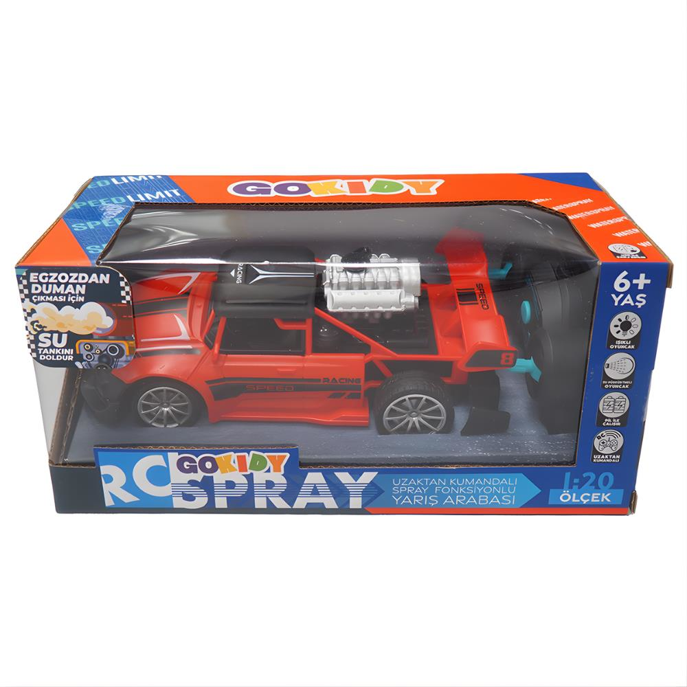 1:20 Spray Fonksiyonlu Işıklı Şarj Edilebilir Uzaktan Kumandalı Araba RC Araba