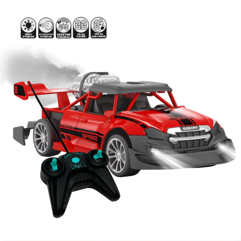 1:20 Spray Fonksiyonlu Işıklı Şarj Edilebilir Uzaktan Kumandalı Araba RC Araba