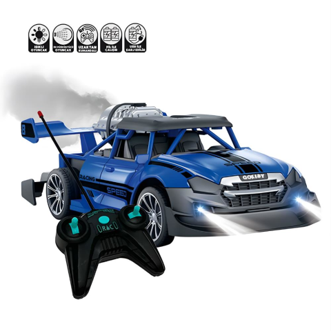 1:20 Spray Fonksiyonlu Işıklı Şarj Edilebilir Uzaktan Kumandalı Araba RC Araba
