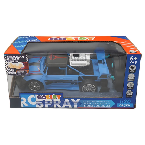 1:20 Spray Fonksiyonlu Işıklı Şarj Edilebilir Uzaktan Kumandalı Araba RC Araba