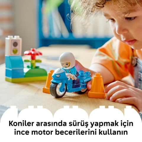 LEGO® DUPLO® Kasabası Mavi Polis Motosikleti 10471