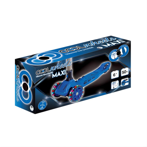 Cool Wheels 3 Tekerlekli Işıklı Maxi Scooter Mavi