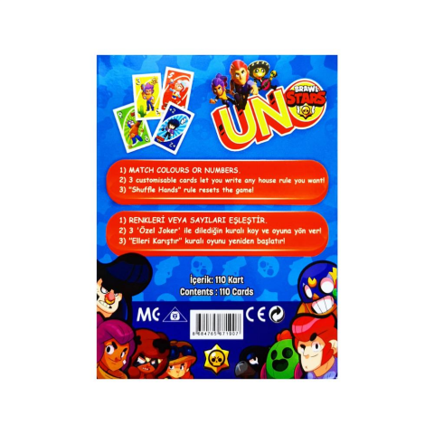 Uno Kart Oyunu Brawlstars (110 kart)