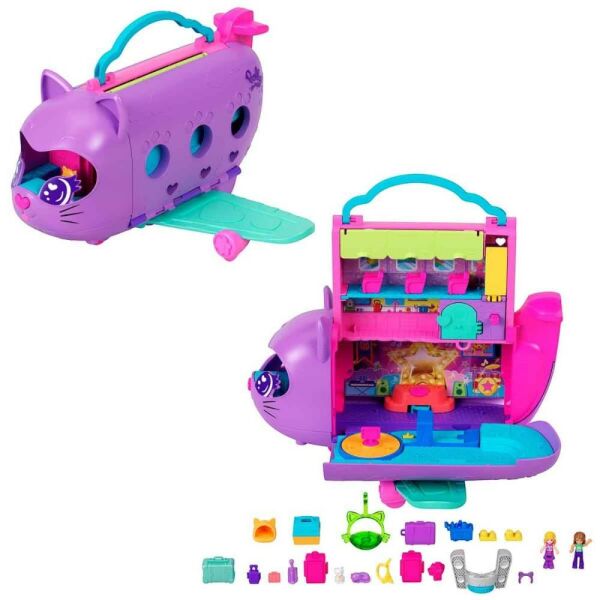 Polly Pocket Minik Kedi Hava Yolları Oyun Seti HWP19