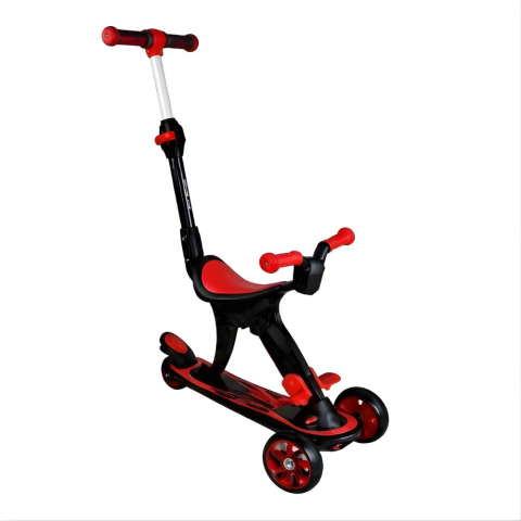 Cool Wheels 3 in 1 Yönlendirmeli Scooter Kırmızı
