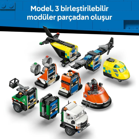 LEGO® City Uçak, Servis Kamyonu ve Hoverkraft Karışımı 60505