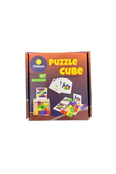 Chitoys Ahşap Eğitici Oyuncak Puzzle Cube