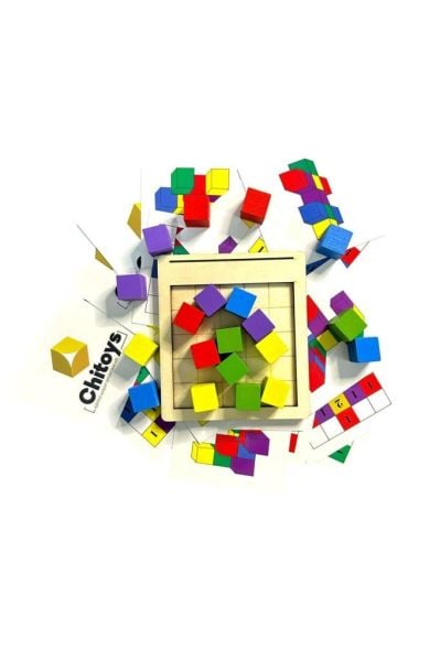 Chitoys Ahşap Eğitici Oyuncak Puzzle Cube