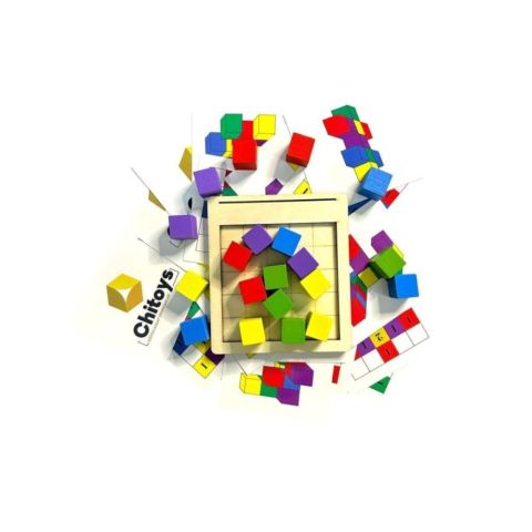 Chitoys Ahşap Eğitici Oyuncak Puzzle Cube