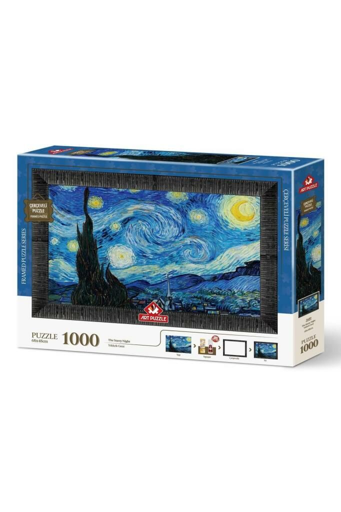 Art Puzzle Yıldızlı Gece 1000  Parça Çerçeveli Puzzle