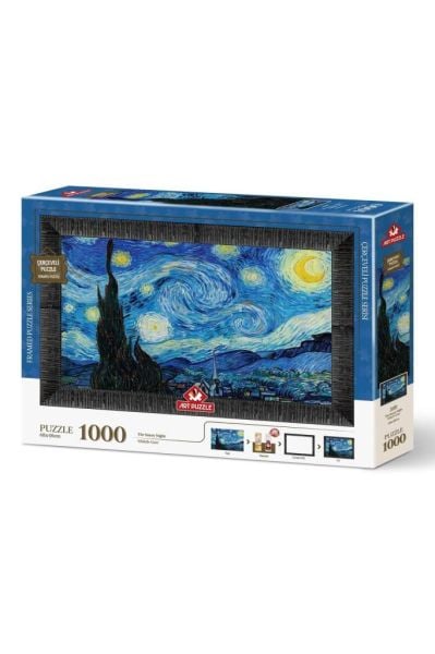 Art Puzzle Yıldızlı Gece 1000  Parça Çerçeveli Puzzle