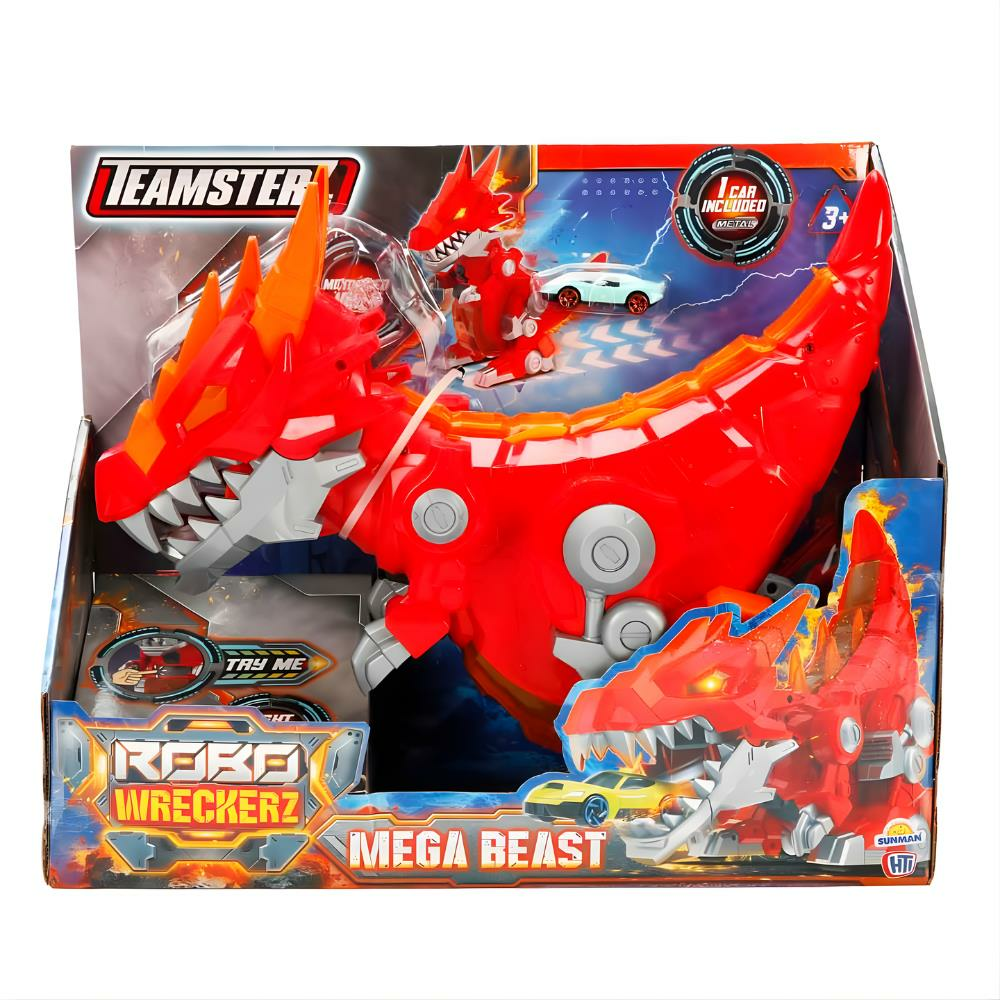 Teamsterz Sesli ve Işıklı Robo Wreckerz Mega Beast Oyun Seti