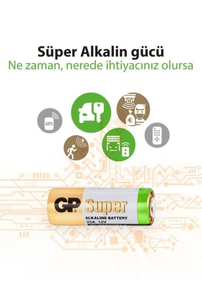 GP 23a 12v Alkalin Pil Kapı Kumanda Pili
